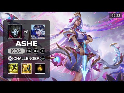 Ashe vs Jhin ADC - KR Challenger - Patch 25.22 Season 15
