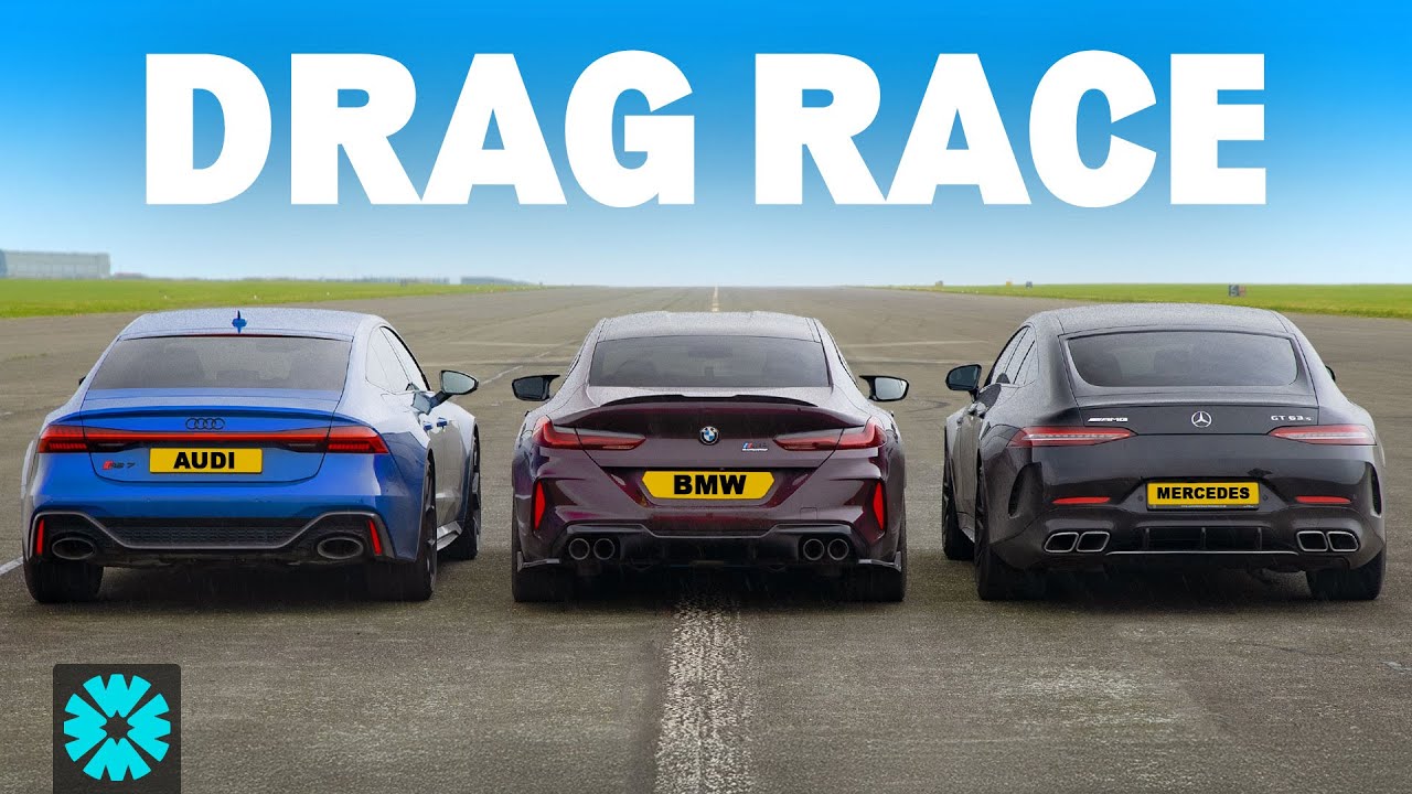 DRAG RACE: RS7 Performance v BMW M8 v AMG GT63