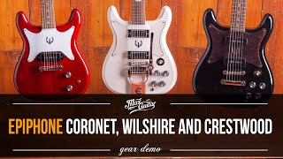 Video thumbnail for Three FANTASTIC new Epiphone guitars! The Coronet, Wilshire and Crestwood! by Max Guitar B.V.