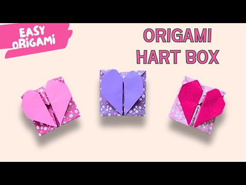 One Paper Gift Box Origami Cute Easy Folding Tutorial