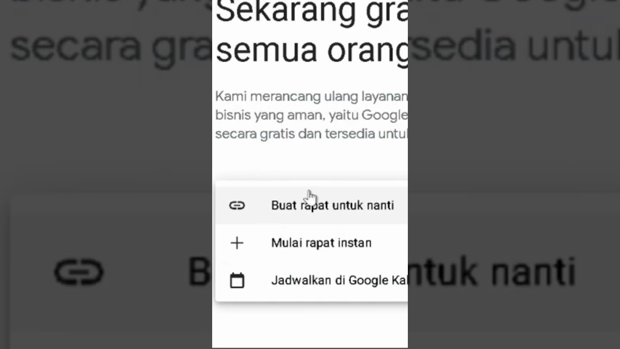 Cara membuat rapat di google meet