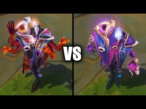 Dark Cosmic Erasure Jhin vs Dark Cosmic Jhin Skins Comparison (League of Legends)