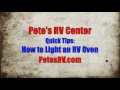 How to Light an RV Oven