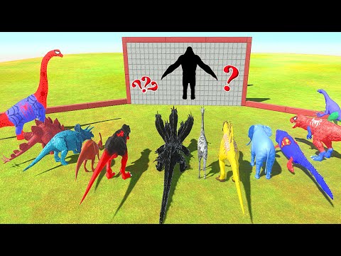 COLOR DINOSAUR WALL BATTLE FUNNY ► Animal Revolt Battle Simulator