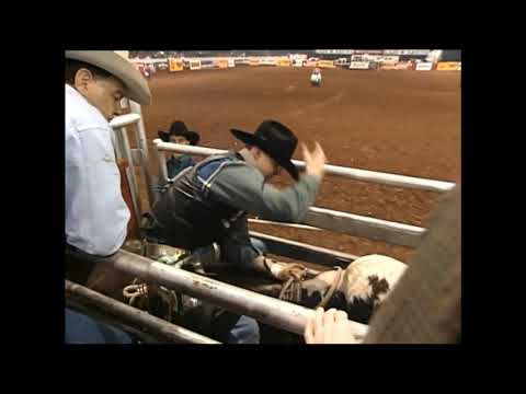Sugar Bear bucks Jim Sharp - 96 PBR Guthrie