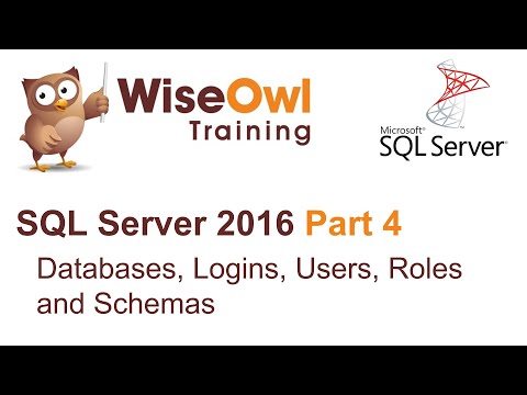 SQL Server 2016 Part 4 - Databases, Logins, Users, Roles and Schemas