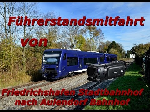 Führerstandsmitfahrt in der Bodensee-Oberschwaben-Bahn | Friedrichshafen Stadtbahnhof nach Aulendorf