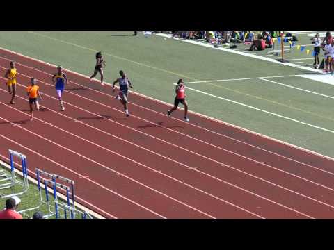 11-12 YR GIRLS 100 M - MAINLAND JAGUARS TRACK MEET - HEAT 3