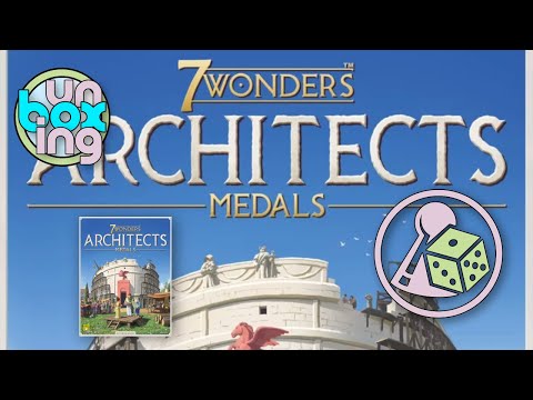 Unboxing 7 Wonders: Architects - Medals (Board Game)
