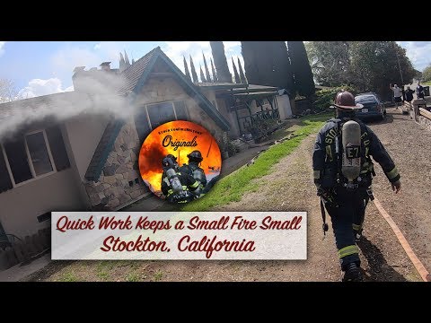 Quick Work Keeps a Small Fire Small • Lucile Ave, Stockton, California