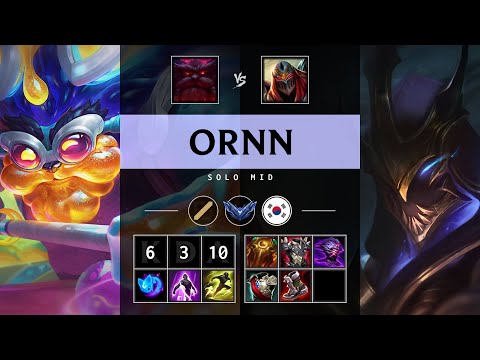 Ornn Mid vs Zed - KR Diamond Patch 25.07