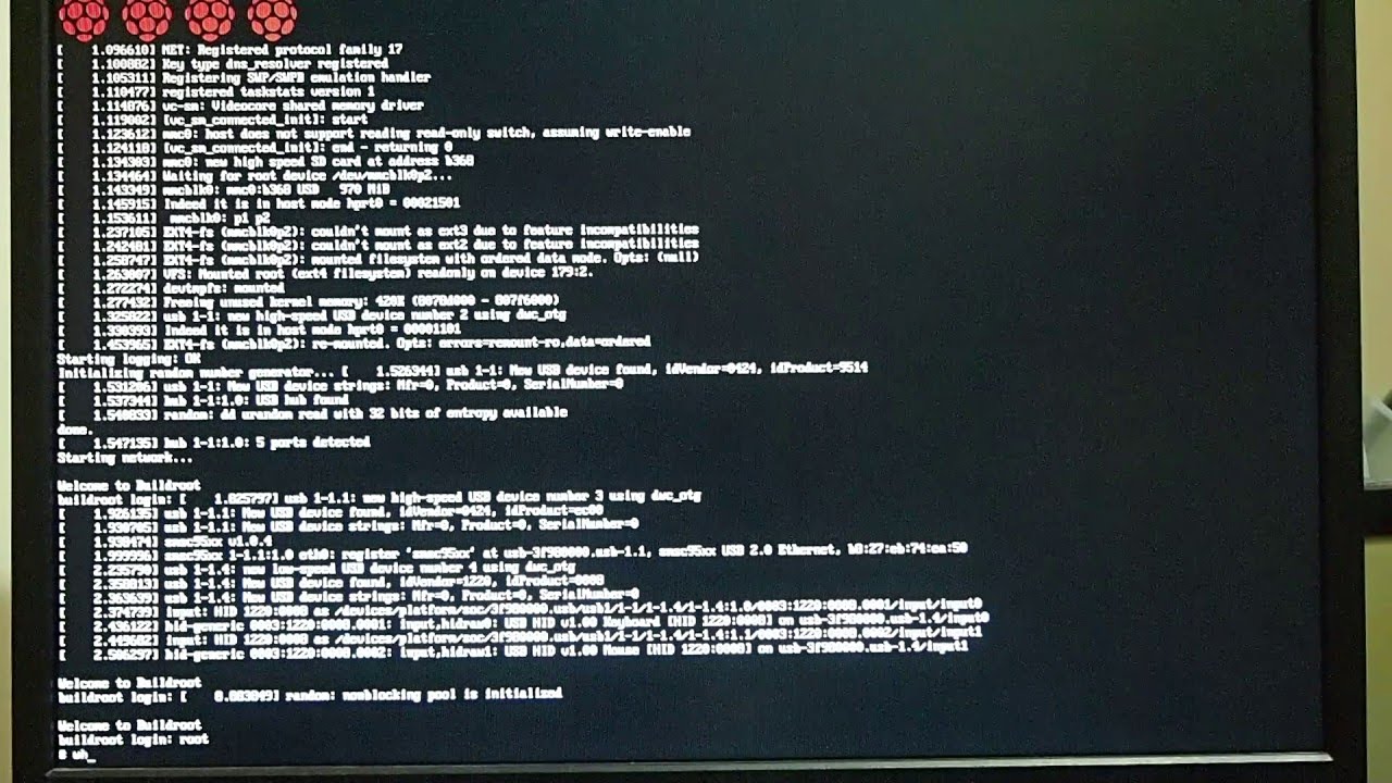 Boot up Buildroot (embedded Linux) on Raspberry Pi 2
