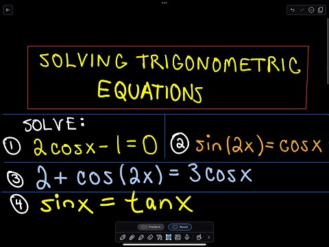 Solving Trigonometric Equations