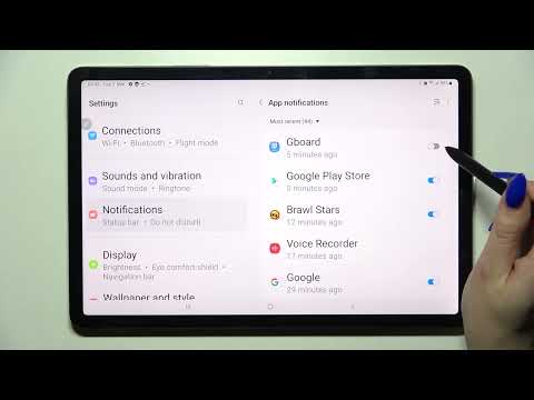 Samsung Galaxy Tab S8 - How To Turn On & Off App Notifications