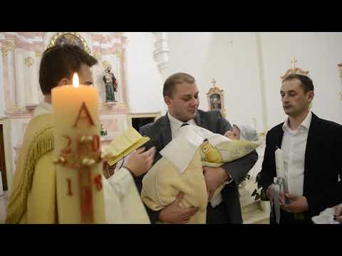 Krštenje malog Tina u crkvi sv. Ane u Križevcima