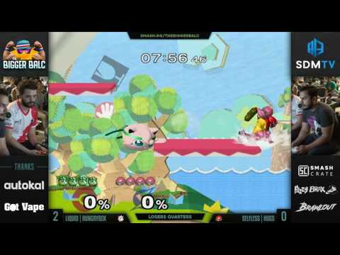 The Bigger Balc - Hungrybox (Puff) vs. HugS (Samus) - SSBM Top 32 Losers Quarters - Smash Melee