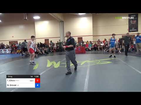 2018 Marine Corps US Open/UWW Junior Freestyle 74 Rnd Of 64 - Trevor Elfvin (PRTC) Vs. Noah Grover