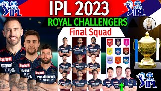 IPL 2023 - Royal Challengers Bangalore Full & Final Squad | RCB Final Squad IPL 2023 | IPL 2023 RCB