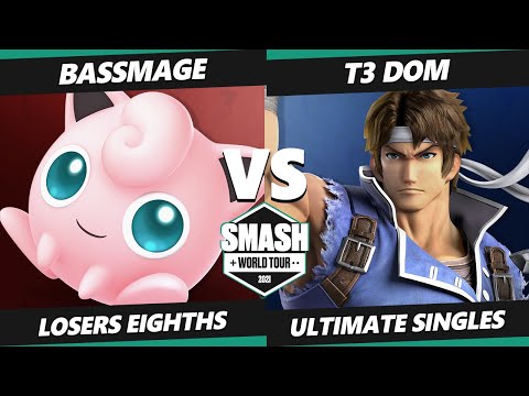 SWT NA Southwest Online Qualifier Match - T3 DOM (Richter) Vs. BassMage (Jigglypuff) SSBU Ultimate