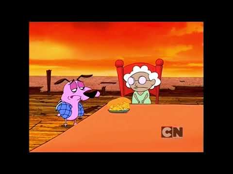 Chojrak - tchórzliwy pies - Makaron z serem