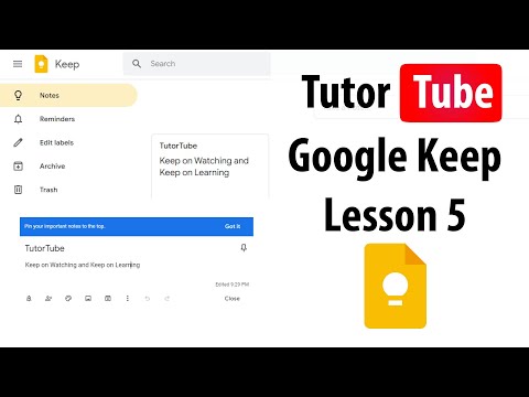 Google Keep Tutorial Lesson 1 Accessing Google Keep