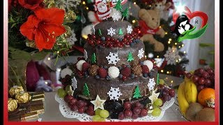 كاتو الشوكولا بجوز الهند: Christmas -Neujahrskuchen- Coconut Chocolate Cake:Kokos-Schokoladen-Kuchen