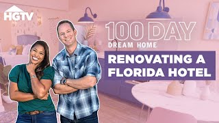 Beachfront Hotel Redone with Bright, Sunny Colors - Full Episode Recap | 100 Day Dream Home | HGTV
