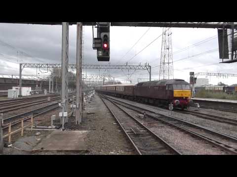 WC Class 57 & 47 No's 57001 TnT 47832 on 5T42 Carnforth - Tyseley ECS move @ Crewe on 13.11.14 - HD