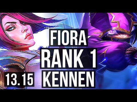 FIORA vs KENNEN (TOP) | Rank 1, Rank 1 Fiora, 71% winrate, 6 solo kills | NA Challenger | 13.15