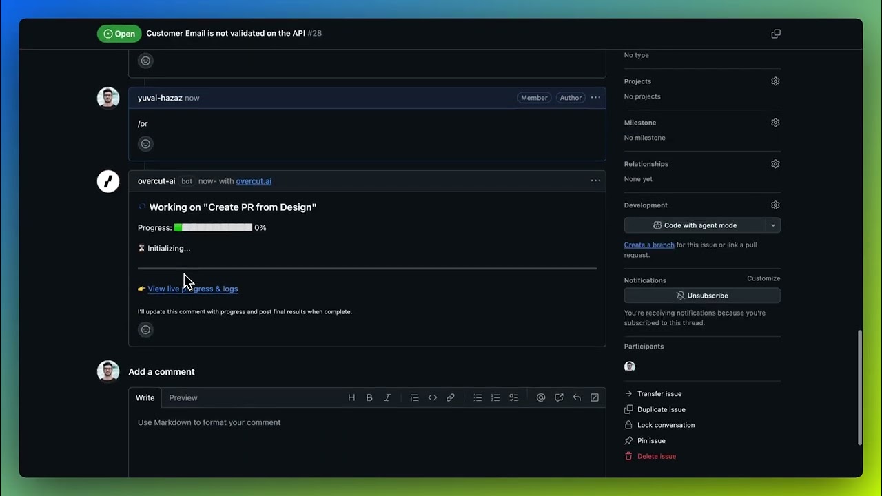 Overcut Demo - Auto labeling and analysis on new tickets and bugs