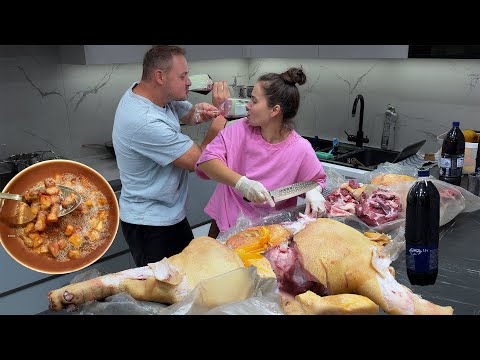 Romantic dinner 🥰 with snacks and homemade wine 🍷🍽️