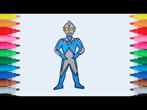cara menggambar ultraman, ultraman cosmos,decker,ribut,geed,zero,tiga,triger,fuma | Hanya Hobi art