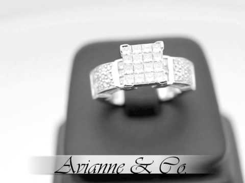 14K White Gold Diamond Engagement Ring 1.95 Ctw