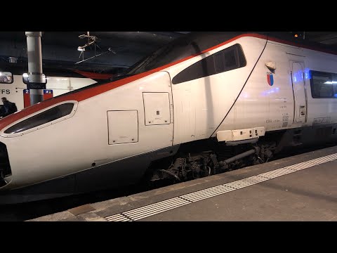 Ausfahrt des EC Milano C. - Basel SBB ( RABe 513￼ )