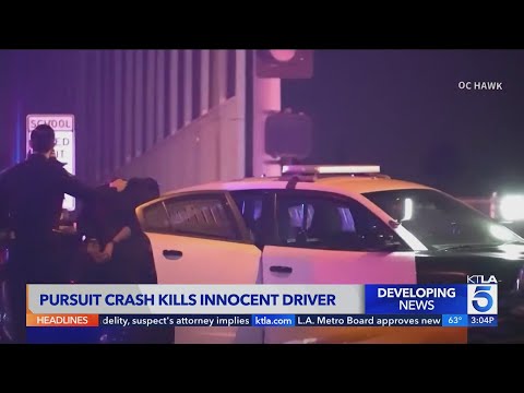 Pursuit crash kills innocent driver in Placentia