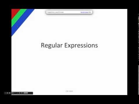 CSE 3345 - Lecture 11 Part 1 - Intro to Regular Expressions