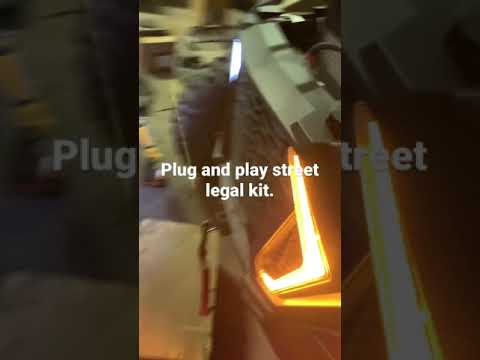 Plug and play street legal turn signal kit for Polaris RZR 1000, Turbo S, Trail, Fang Lights install