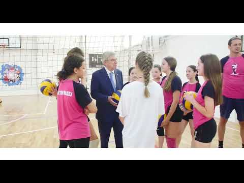 IOC President Thomas Bach visits NOCs of North Macedonia (Olimpiski den vo opshtina Butel)