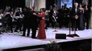 George W. Bush dancing at the inaugural ball