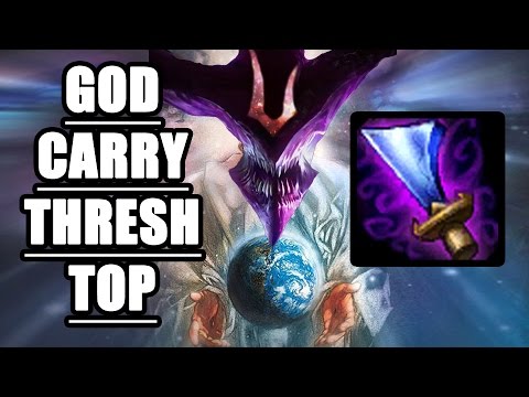GOD CARRY THRESH TOP - When Enemies are Fed - League of Legends Full Game Commentary