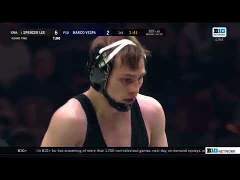 Spencer Lee (Iowa) vs Marco Vespa (Penn State) 125lbs