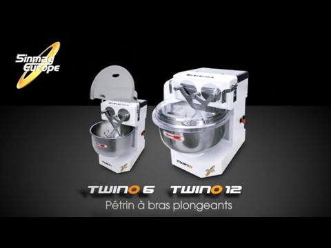 video 1, Pétrin à bras plongeants de table TWINO 12 SINMAG
