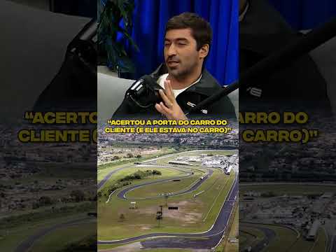 Acidente em Curitiba: o carro sem freio cruzando a grama