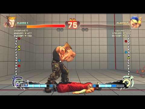 snowfox435 [Guile] vs kazumin1018 [Yun] SSF4 AE ver.2012 Japanese Online Ranked Matches