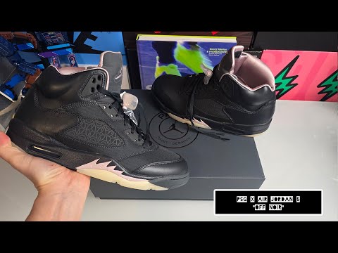 Jordan 5 Retro PSG Paris ST Off Noir - On Feet and Check - Okay 80%