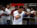 Andre Ward shadow boxing southpaw! looking to surprise Kovalev! Shows speed/movement in workout!