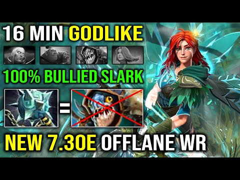 WTF 7.30e Pro Offlane Windranger | 16Min Godlike First Item Gleipnir EZ 100% Bullied Slark Dota 2