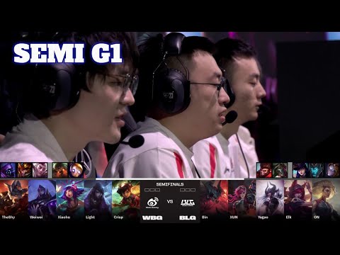 WBG vs BLG - Game 1 | Semi Finals LoL Worlds 2023 | Weibo Gaming vs Bilibili Gaming - G1 full