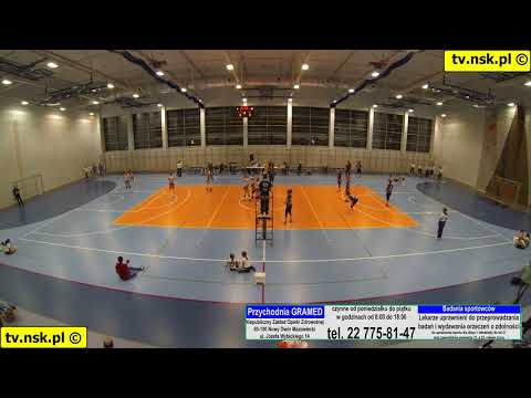 tv.nsk.pl 2018-11-14 NOSiR Nowy Dwór Maz. - Sparta Warszawa 3:0 (-16,-17,-22) 2. set 25:17