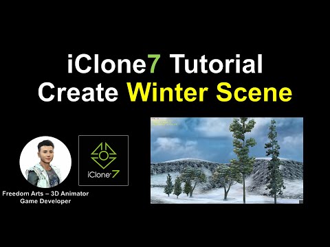 iClone7 - winter scene with trees